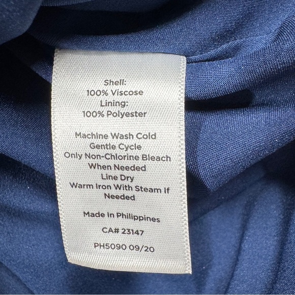 Talbots Navy Blue Red Heart Print XO Midi Slip Skirt Size 8 - Picture 16 of 16